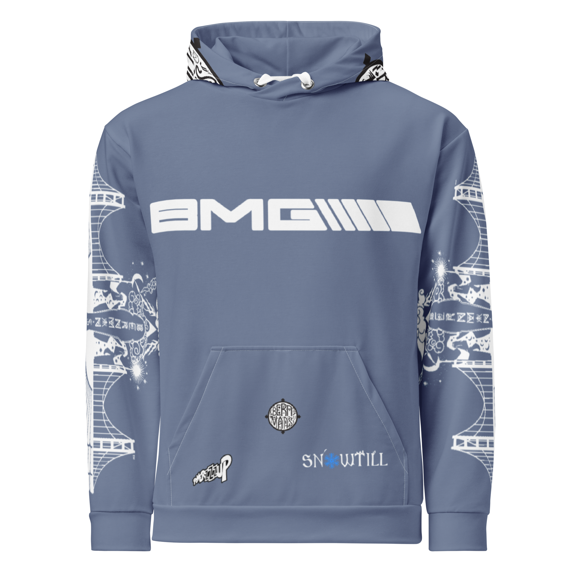 Slate Blue AOP Unisex Hoodie