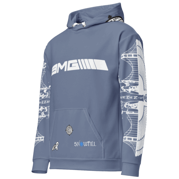 Slate Blue AOP Unisex Hoodie - Image 2