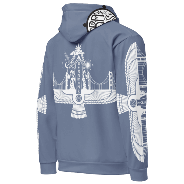 Slate Blue AOP Unisex Hoodie - Image 4
