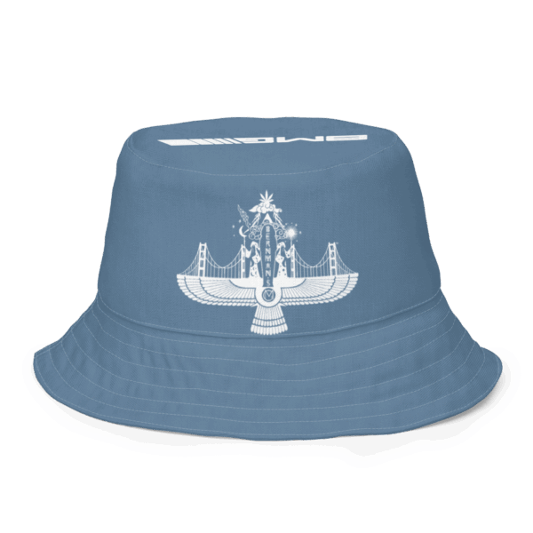 Slate Blue AOP Reversible bucket hat - Image 5