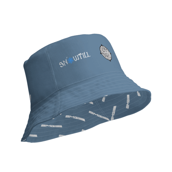 Slate Blue AOP Reversible bucket hat