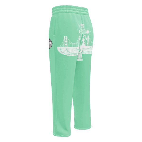 Foam Green AOP Wide-leg joggers - Image 2