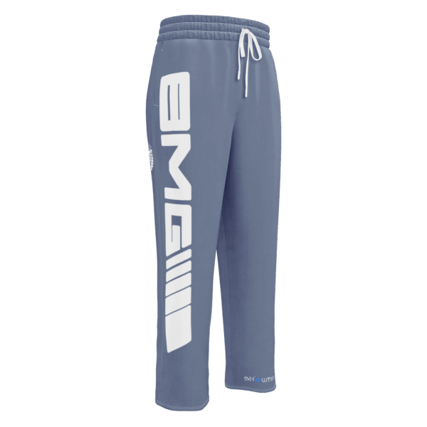 Slate Blue AOP Wide-leg joggers