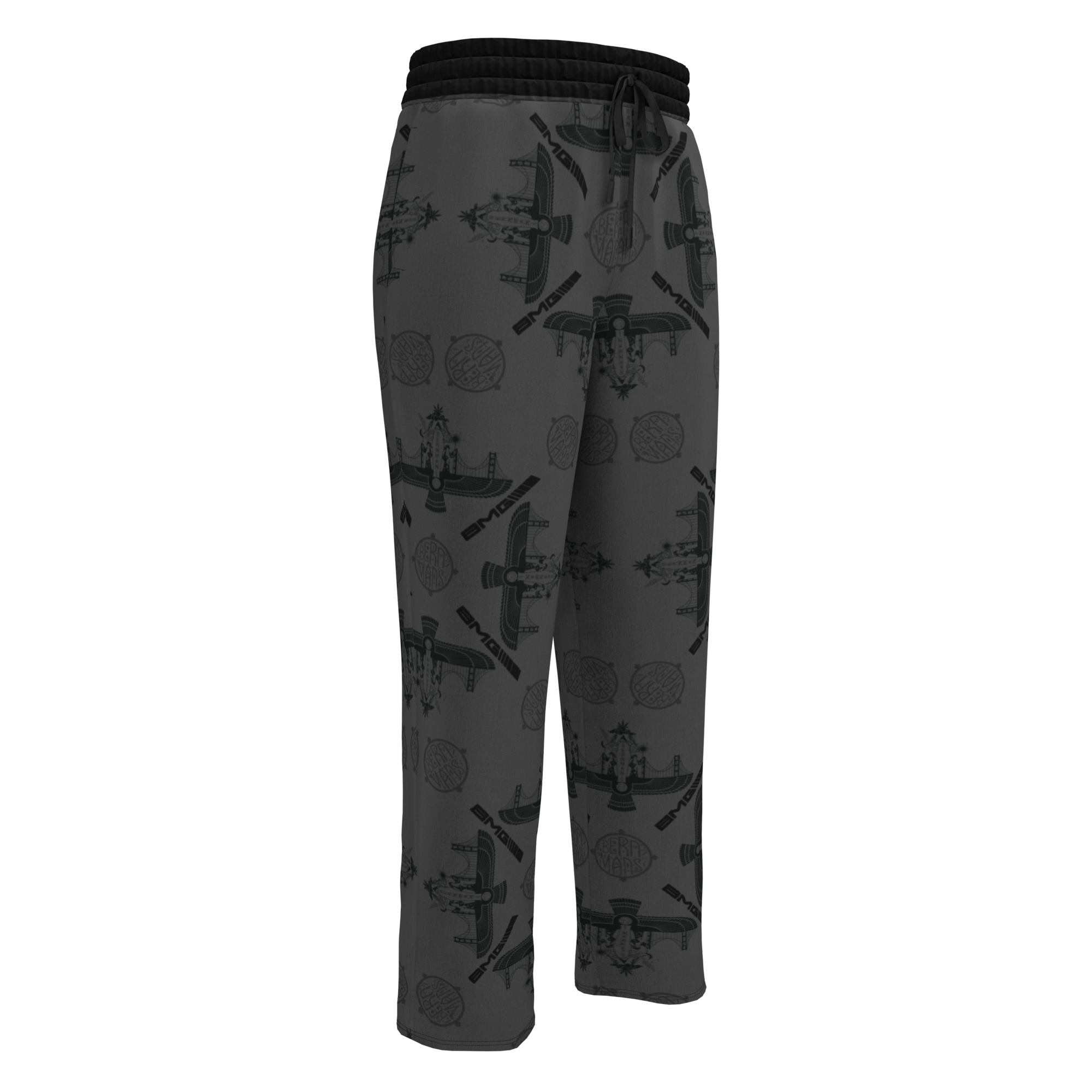 Graphite AOP Wide-leg joggers