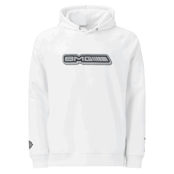 Official Logo Embroidered Unisex organic side pocket hoodie - Image 4