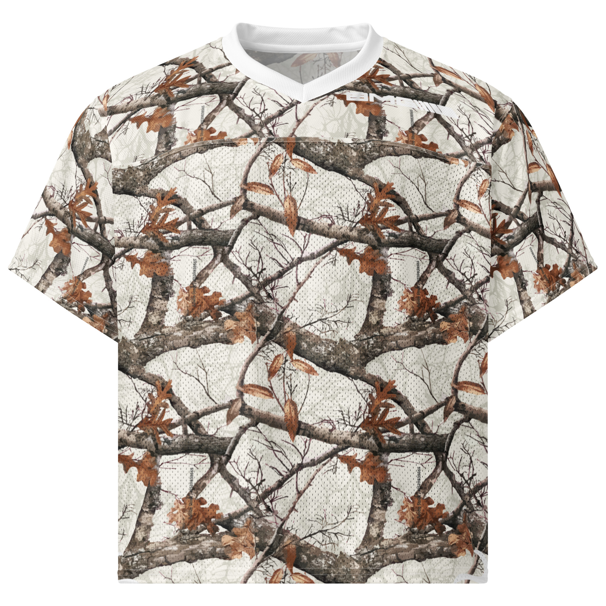White RealTreeTerps All Over Print Unisex Boxy Football Jersey