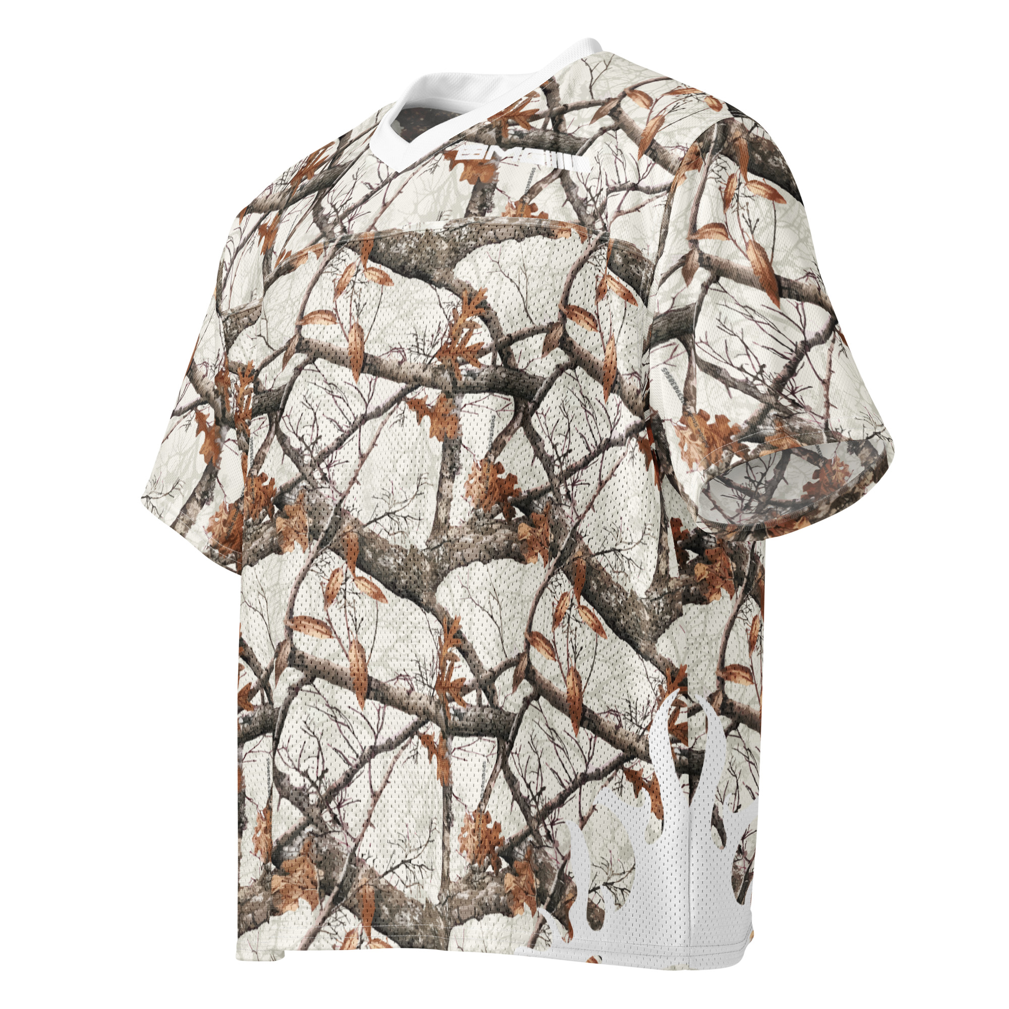 White RealTreeTerps All Over Print Unisex Boxy Football Jersey - Image 3