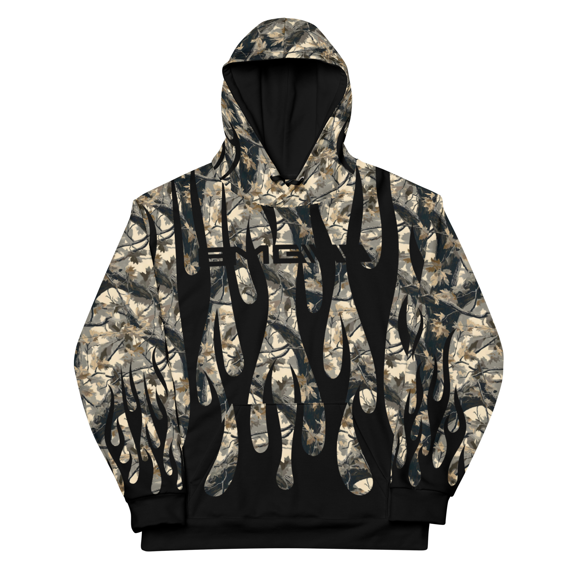 Black RealTreeTerps All Over Print Unisex Hoodie - Image 2