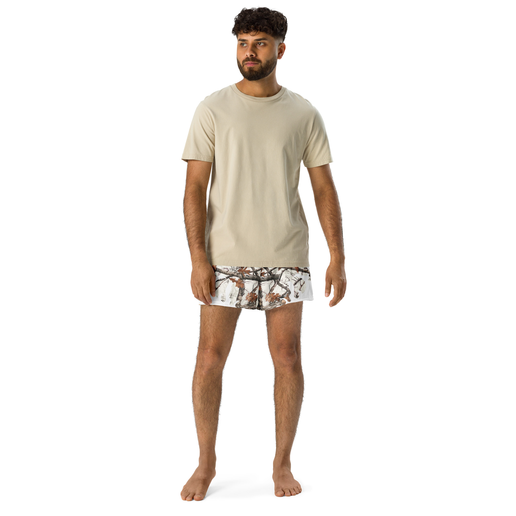 White RealTreeTerps All-Over Print Unisex Athletic Shorts - Image 3