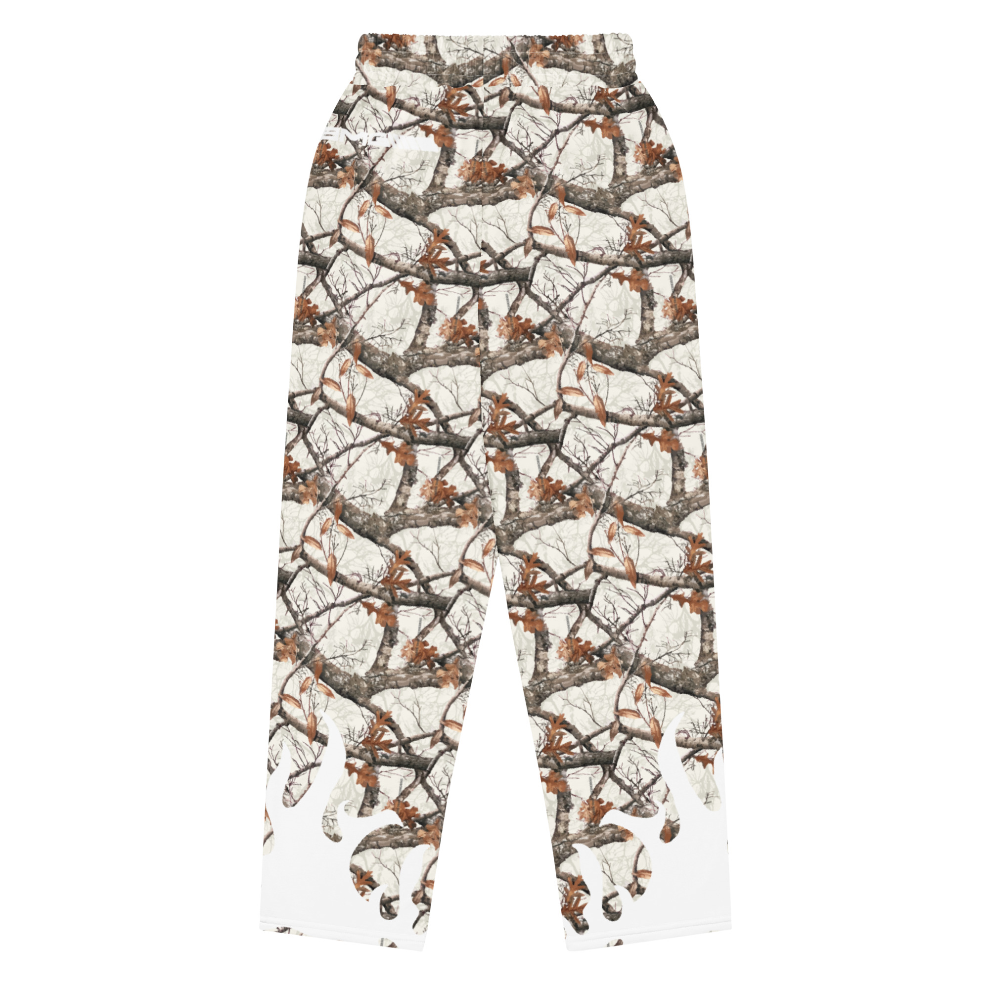 White RealTreeTerps All Over Print Unisex Wide-leg joggers - Image 4