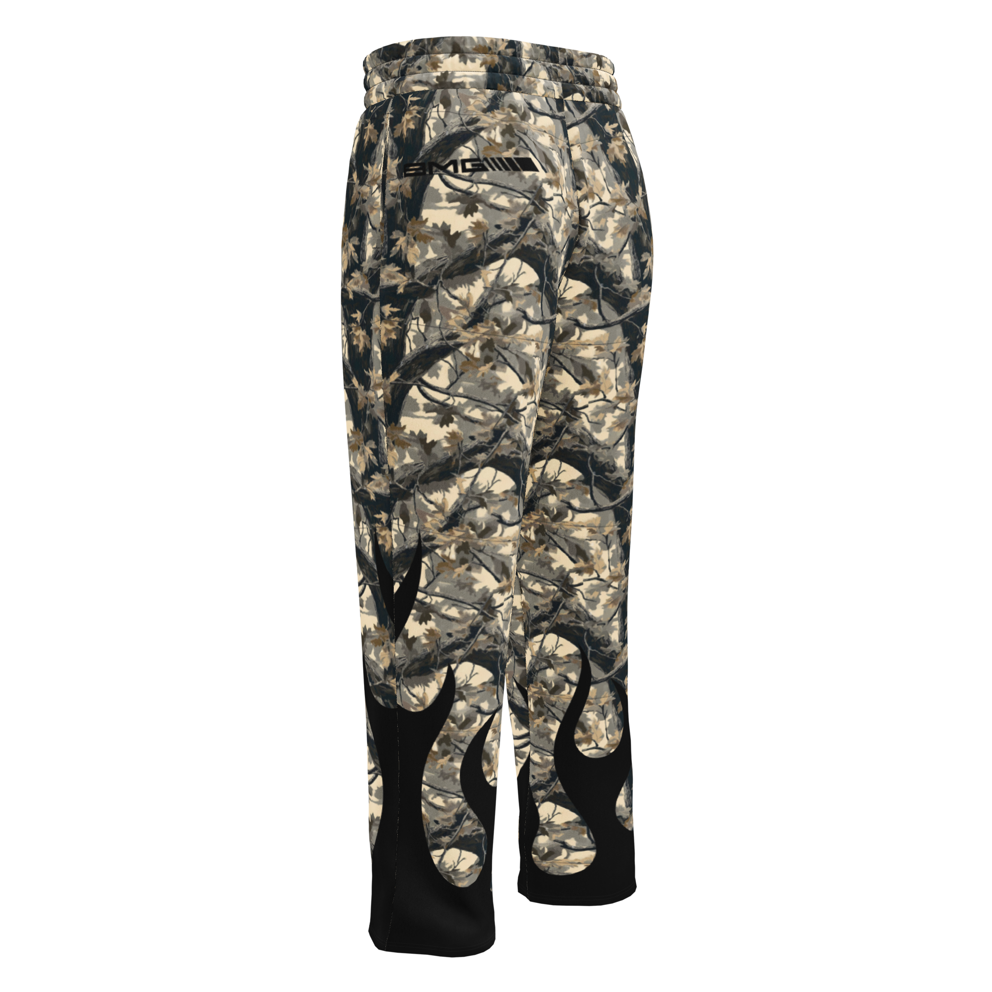 Black RealTreeTerps All Over Print Unisex Wide-leg joggers - Image 5