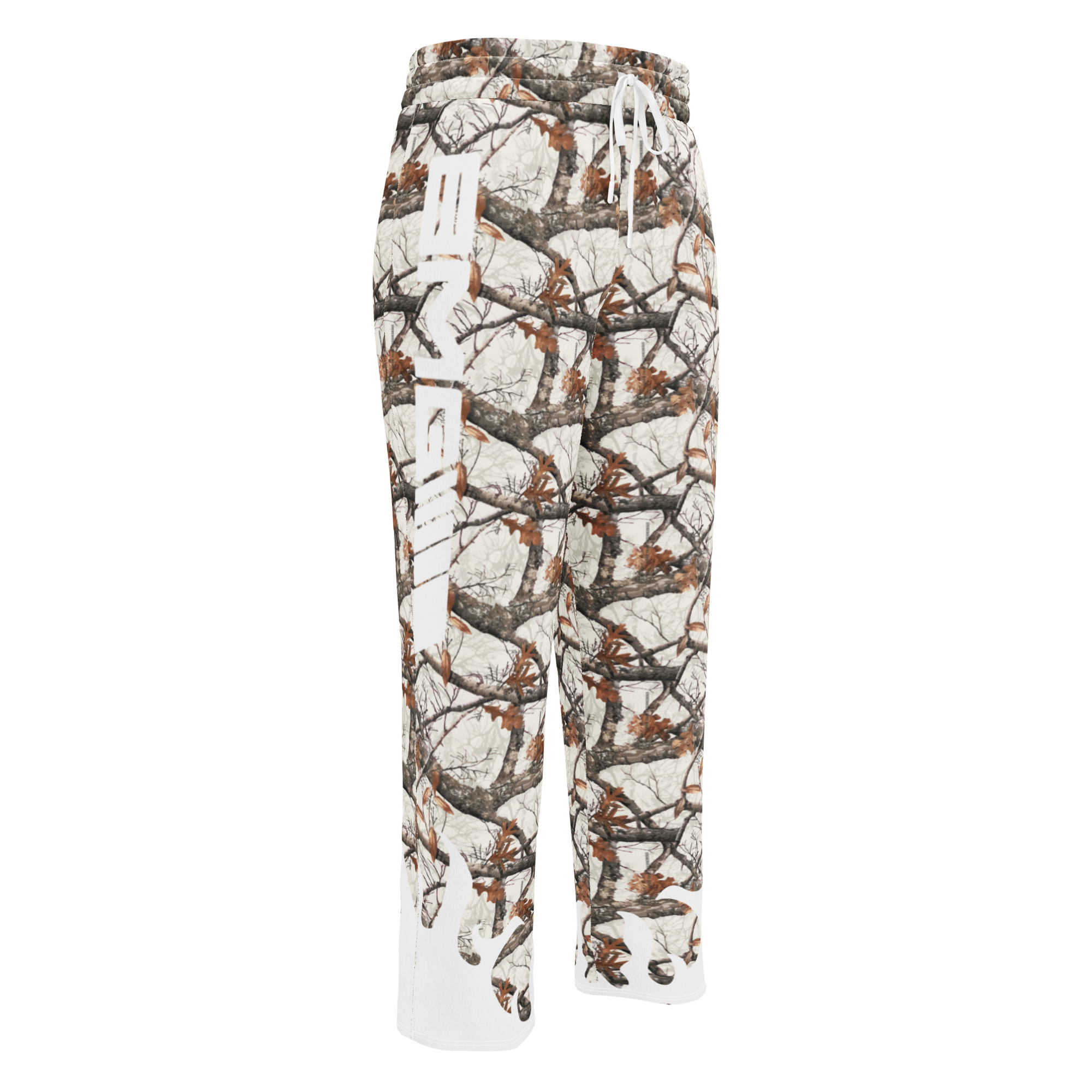 White RealTreeTerps All Over Print Unisex Wide-leg joggers