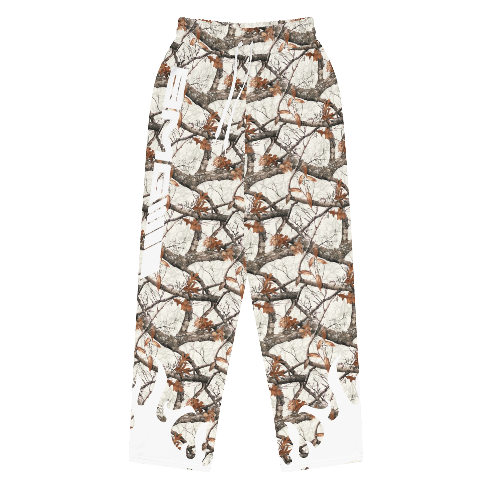 White RealTreeTerps All Over Print Unisex Wide-leg joggers - Image 3