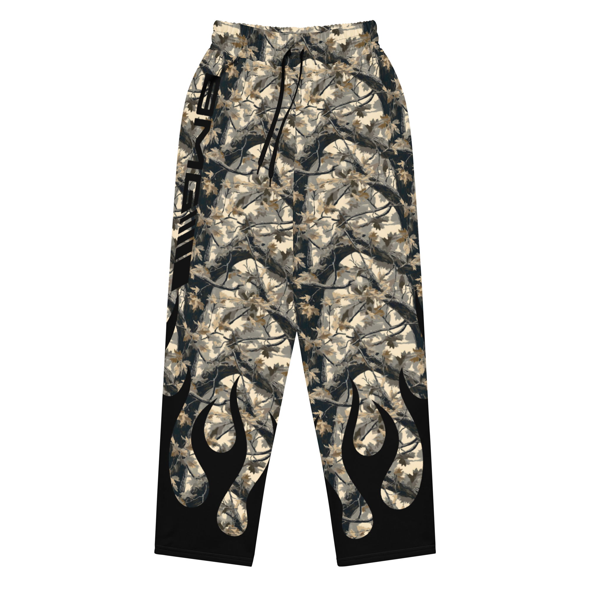 Black RealTreeTerps All Over Print Unisex Wide-leg joggers - Image 2
